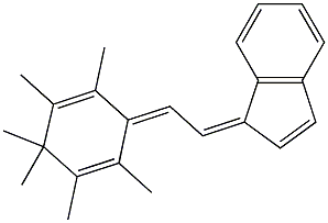 1-[2-(2,3,4,4,5,6-hexamethylcyclohexa-2,5-dienyliden)ethylidene]-1H-indene,,结构式