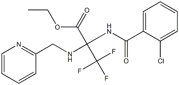 ethyl 2-[(2-chlorobenzoyl)amino]-3,3,3-trifluoro-2-[(2-pyridylmethyl)amino]propanoate Struktur