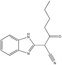 2-(1H-benzo[d]imidazol-2-yl)-3-oxoheptanenitrile Struktur