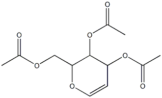 3-(acetyloxy)-2-[(acetyloxy)methyl]-3,4-dihydro-2H-pyran-4-yl acetate Structure