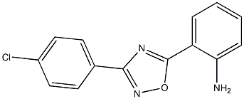 2-[3-(4-chlorophenyl)-1,2,4-oxadiazol-5-yl]aniline,,结构式