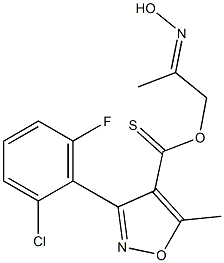 2-hydroxyiminopropyl 3-(2-chloro-6-fluorophenyl)-5-methylisoxazole-4-carbothioate Structure