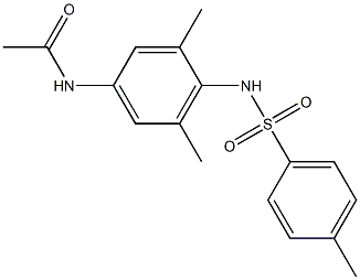 N1-(3,5-dimethyl-4-{[(4-methylphenyl)sulfonyl]amino}phenyl)acetamide,,结构式