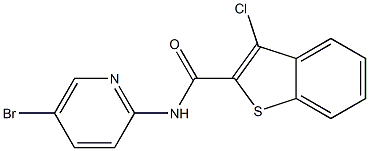 N2-(5-bromo-2-pyridyl)-3-chlorobenzo[b]thiophene-2-carboxamide Struktur