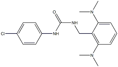 N-(4-chlorophenyl)-N'-[2,6-di(dimethylamino)benzyl]urea Struktur