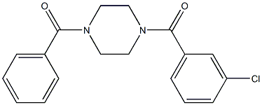 (4-benzoylpiperazino)(3-chlorophenyl)methanone Struktur
