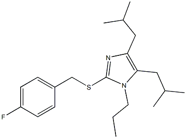 4,5-diisobutyl-1-propyl-1H-imidazol-2-yl 4-fluorobenzyl sulfide