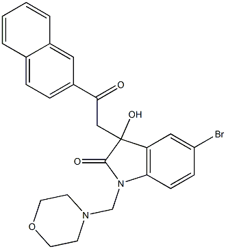5-bromo-3-hydroxy-1-(morpholinomethyl)-3-[2-(2-naphthyl)-2-oxoethyl]indolin-2-one