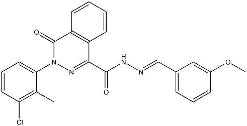 3-(3-chloro-2-methylphenyl)-N'-[(E)-(3-methoxyphenyl)methylidene]-4-oxo-3,4-dihydro-1-phthalazinecarbohydrazide