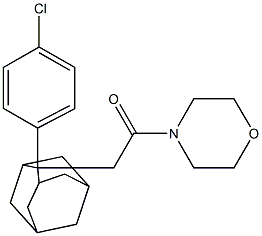 2-[2-(4-chlorophenyl)-2-adamantyl]-1-morpholino-1-ethanone,,结构式