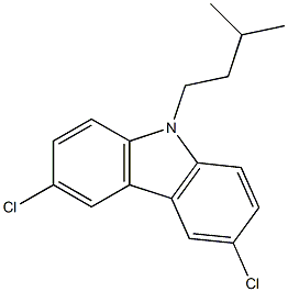 3,6-dichloro-9-isopentyl-9H-carbazole 化学構造式