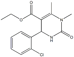 ethyl 4-(2-chlorophenyl)-1,6-dimethyl-2-oxo-1,2,3,4-tetrahydropyrimidine-5-carboxylate Structure