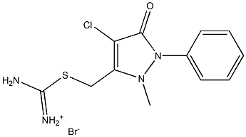 amino{[(4-chloro-2-methyl-5-oxo-1-phenyl-2,5-dihydro-1H-pyrazol-3-yl)methyl]sulfanyl}methaniminium bromide