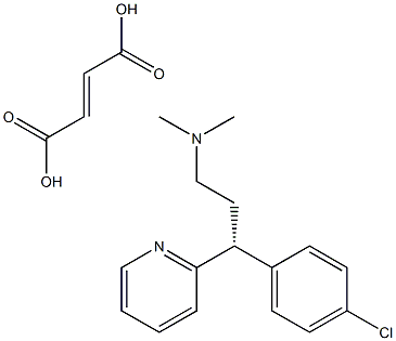 N-[(3R)-3-(4-chlorophenyl)-3-(2-pyridyl)propyl]-N,N-dimethylamine fumarate,,结构式