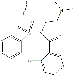 6-[2-(dimethylamino)ethyl]-6,7-dihydro-5H-5lambda~6~-dibenzo[d,g][1,6,2]dithiazocine-5,5,7-trione hydrochloride Struktur