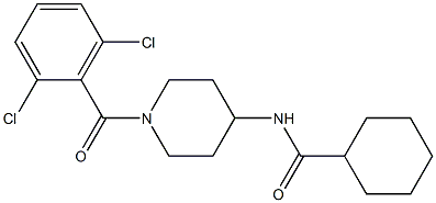 N1-[1-(2,6-dichlorobenzoyl)-4-piperidyl]cyclohexane-1-carboxamide,,结构式