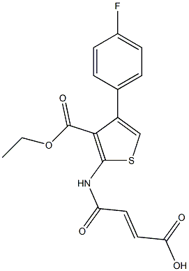 4-{[3-(ethoxycarbonyl)-4-(4-fluorophenyl)-2-thienyl]amino}-4-oxobut-2-enoic acid 结构式