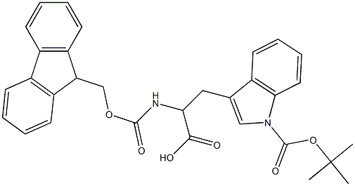 3-[1-(tert-butoxycarbonyl)-1H-indol-3-yl]-2-{[(9H-fluoren-9-ylmethoxy)carbonyl]amino}propanoic acid|