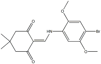 2-[(4-bromo-2,5-dimethoxyanilino)methylene]-5,5-dimethyl-1,3-cyclohexanedione
