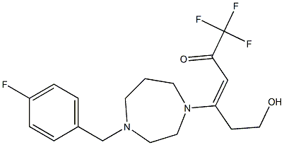 1,1,1-trifluoro-4-[4-(4-fluorobenzyl)-1,4-diazepan-1-yl]-6-hydroxyhex-3-en-2-one|