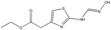 ethyl 2-{2-[(hydroxyiminomethyl)amino]-1,3-thiazol-4-yl}acetate Structure