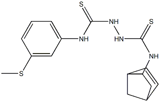 N1-bicyclo[2.2.1]hept-5-en-2-yl-N2-[3-(methylthio)phenyl]hydrazine-1,2-dicarbothioamide Structure