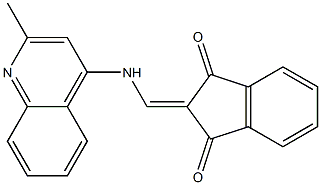 2-{[(2-methyl-4-quinolinyl)amino]methylene}-1H-indene-1,3(2H)-dione Structure