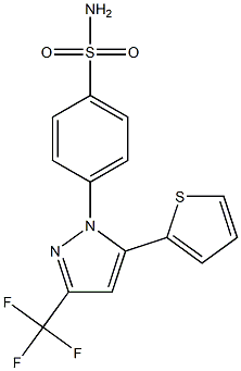 4-[5-(2-thienyl)-3-(trifluoromethyl)-1H-pyrazol-1-yl]benzene-1-sulfonamide Structure