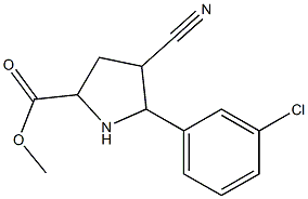 methyl 5-(3-chlorophenyl)-4-cyano-2-pyrrolidinecarboxylate