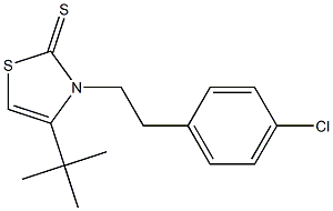 4-(tert-butyl)-3-(4-chlorophenethyl)-2,3-dihydro-1,3-thiazole-2-thione Structure