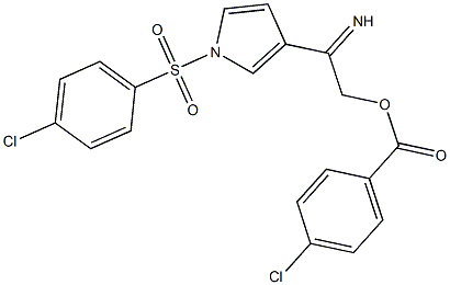 3-{[(4-chlorobenzoyl)oxy]ethanimidoyl}-1-[(4-chlorophenyl)sulfonyl]-1H-pyrrole 结构式