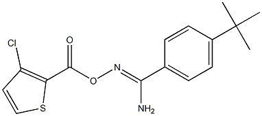 O1-[(3-chloro-2-thienyl)carbonyl]-4-(tert-butyl)benzene-1-carbohydroximamide Structure