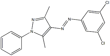 4-[2-(3,5-dichlorophenyl)diaz-1-enyl]-3,5-dimethyl-1-phenyl-1H-pyrazole Structure