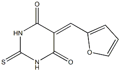 5-(2-furylmethylidene)-2-thioxohexahydropyrimidine-4,6-dione 结构式