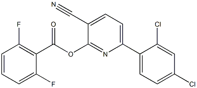 3-cyano-6-(2,4-dichlorophenyl)-2-pyridinyl 2,6-difluorobenzenecarboxylate,,结构式
