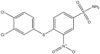 4-[(3,4-dichlorophenyl)thio]-3-nitrobenzene-1-sulfonamide Structure