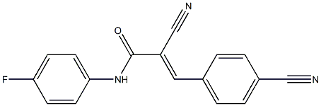 N1-(4-fluorophenyl)-2-cyano-3-(4-cyanophenyl)acrylamide Struktur