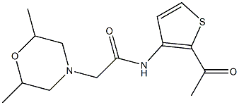N1-(2-acetyl-3-thienyl)-2-(2,6-dimethylmorpholino)acetamide Structure