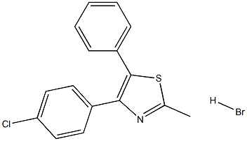 4-(4-chlorophenyl)-2-methyl-5-phenyl-1,3-thiazole hydrobromide Structure