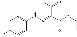 ethyl 2-[2-(4-fluorophenyl)hydrazono]-3-oxobutanoate Struktur