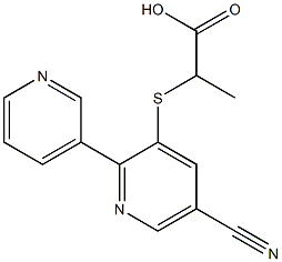 2-[(5-cyano-2,3'-bipyridin-6-yl)thio]propanoic acid