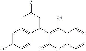 3-[1-(4-chlorophenyl)-3-oxobutyl]-4-hydroxy-2H-chromen-2-one 结构式
