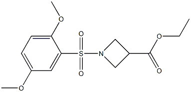 ethyl 1-[(2,5-dimethoxyphenyl)sulfonyl]-3-azetanecarboxylate 化学構造式