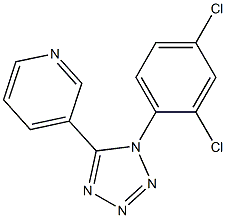 3-[1-(2,4-dichlorophenyl)-1H-1,2,3,4-tetraazol-5-yl]pyridine Struktur