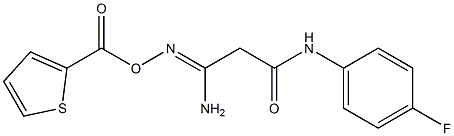 N1-(4-fluorophenyl)-3-amino-3-{[(2-thienylcarbonyl)oxy]imino}propanamide Structure