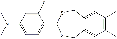 N1,N1-dimethyl-3-chloro-4-(7,8-dimethyl-1,5-dihydro-2,4-benzodithiepin-3-yl)aniline Structure