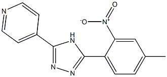 4-[5-(4-methyl-2-nitrophenyl)-4H-1,2,4-triazol-3-yl]pyridine Struktur
