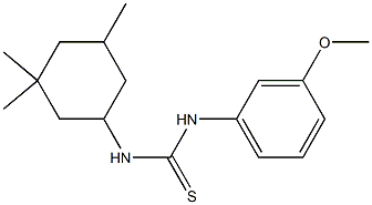 N-(3-methoxyphenyl)-N'-(3,3,5-trimethylcyclohexyl)thiourea Structure