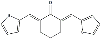 2,6-di(2-thienylmethylidene)cyclohexan-1-one 结构式