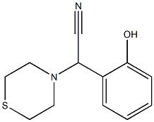 2-(2-hydroxyphenyl)-2-(1,4-thiazinan-4-yl)acetonitrile Struktur